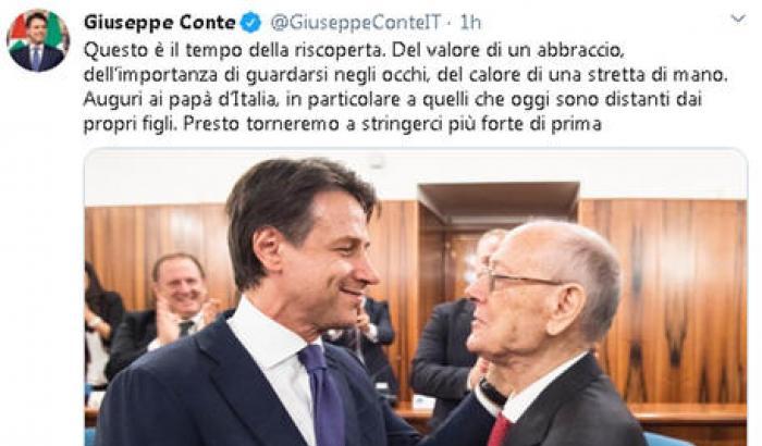 Festa del papà. Conte: "Auguri a tutti i padri, torneremo a stringerci più forte"