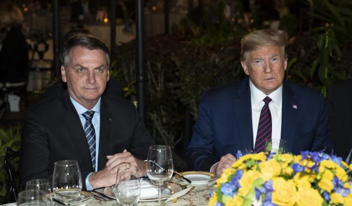 Trump a Mar a Lago con Jair Bolsonaro