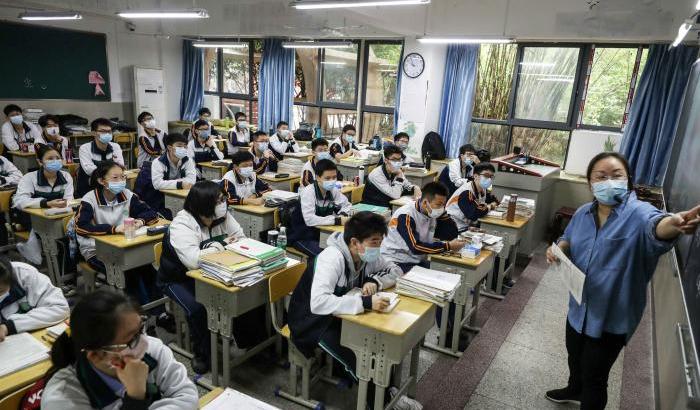 Studenti cinesi in aula