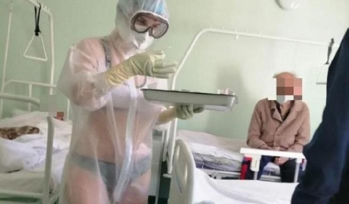 L'infermiera russa all'ospedale di Tula