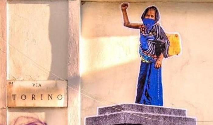 Il murale di Ozmo: "Monumento alla memoria della sposa bambina in Montanelli"