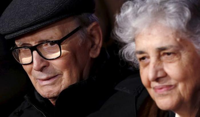 Ennio Morricone  e la moglie Maria