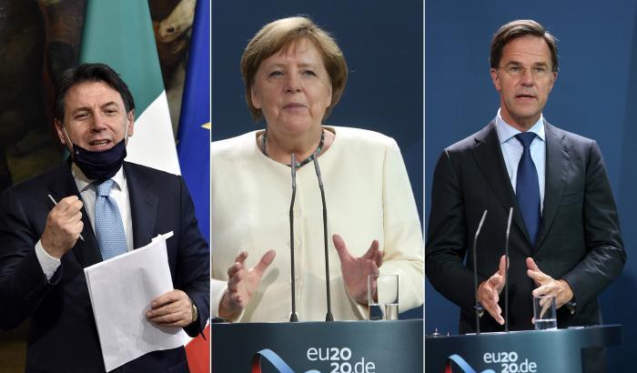 Conte, Merkel, Rutte