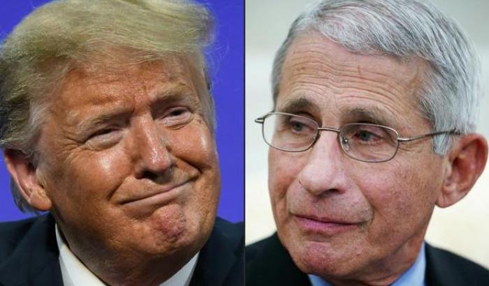 Trump attacca Fauci e continua a mentire: "Negli Usa più casi perché facciamo più tamponi"