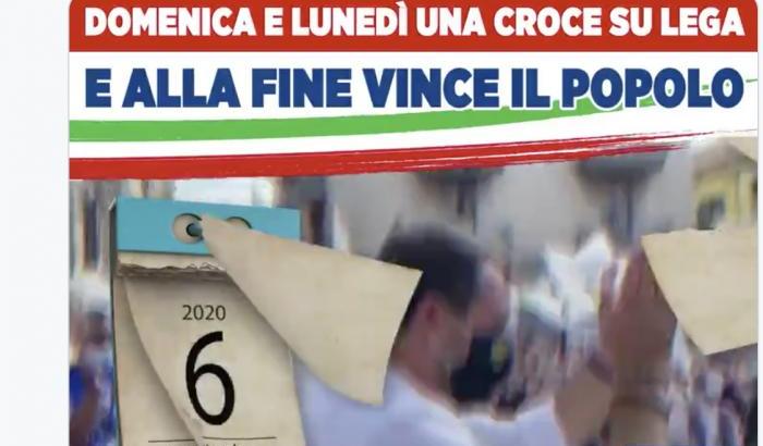 La propaganda di Salvini alla vigilia del voto