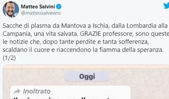 È morto il medico guarito dal Covid con la terapia al plasma 'sponsorizzata' da Salvini