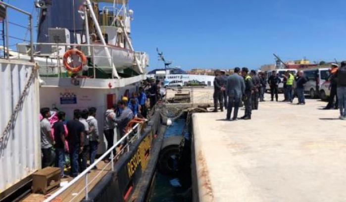 Migranti a Lampedusa