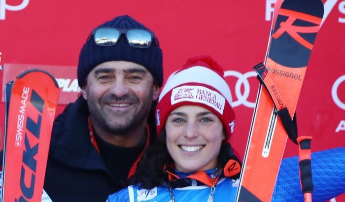 Alberto Tomba e Federica Brignone