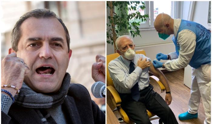 De Luca a favore di telecamere: "Ho fatto vaccino". L'ira di De Magistris