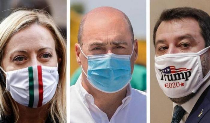 Meloni, Zingaretti e Salvini