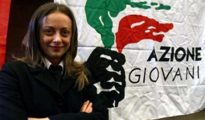 Giorgia Meloni quando militava tra i giovani missini