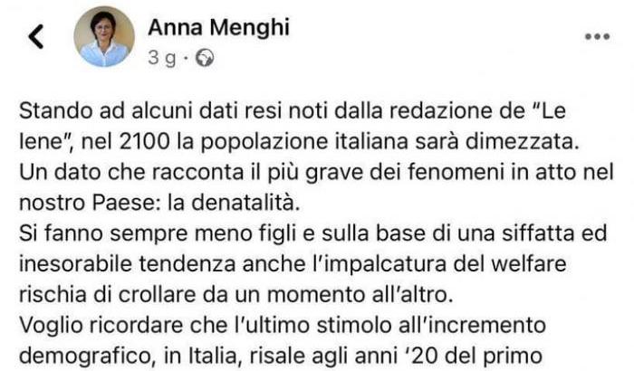 Il post di Anna Menghi