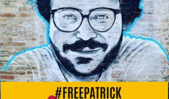 Una raffigurazione per la liberazione di Patrick Zaki