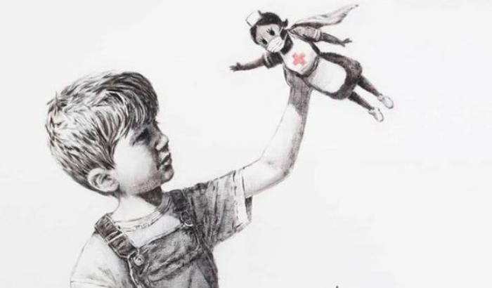 Banksy vende una sua opera a 16 milioni di sterline: il ricavato al servizio sanitario britannico