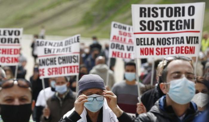 Protesta dei ristoratori a Città della Pieve