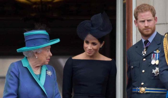 Meghan, Harry, Regina Elisabetta