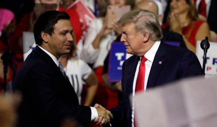 Ron DeSantis e Donald Trump