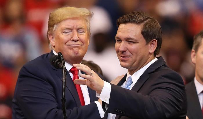 Ron DeSantis e Donald Trump