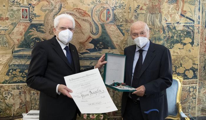 Piero Angela Cavaliere della Repubblica: "Ho chiesto a Mattarella di ricandidarsi"