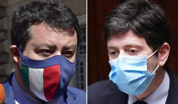 Su coprifuoco e riaperture è scontro tra Speranza e Salvini