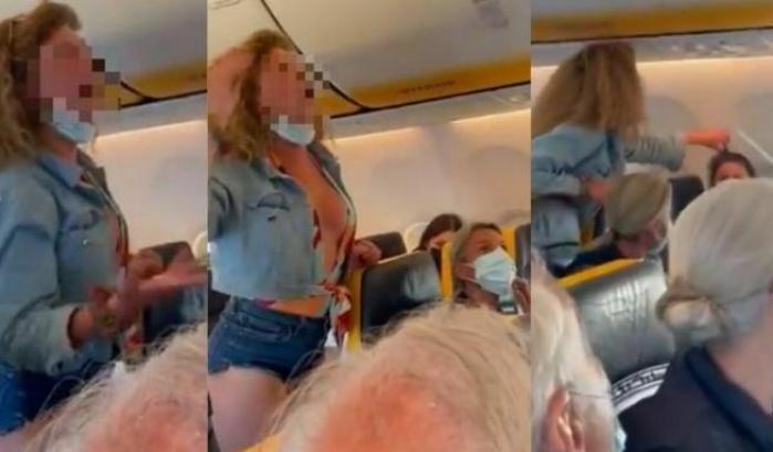Donna rfiuta di mettersi la mascherina e insulta hostess e passeggeri in aereo nella tratta Ibiza-Milano