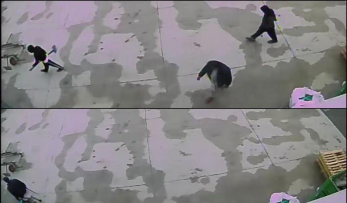 I frame del video che ritraggono i parenti di Saman Abbas con la pala