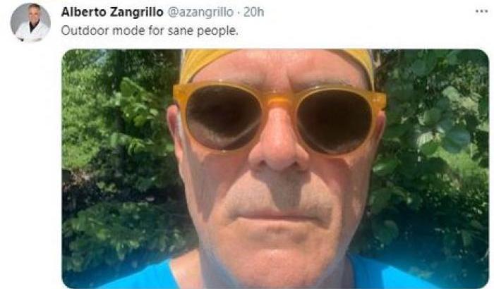 Zangrillo si fa un selfie senza mascherina e scatta la polemica