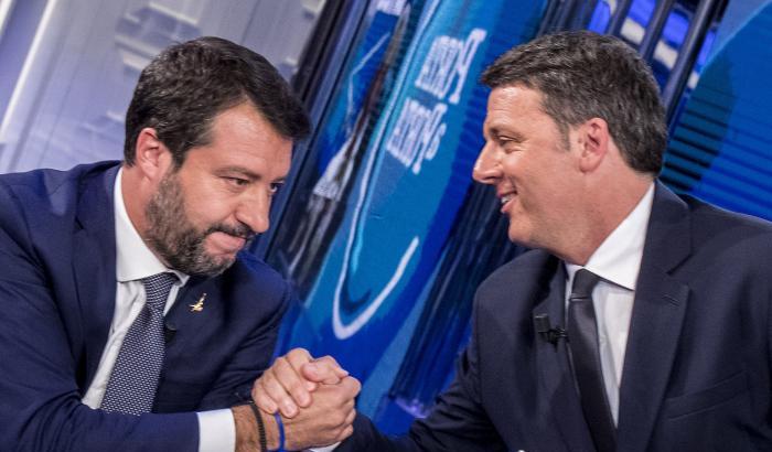 Matteo Salvini e Matteo Renzi