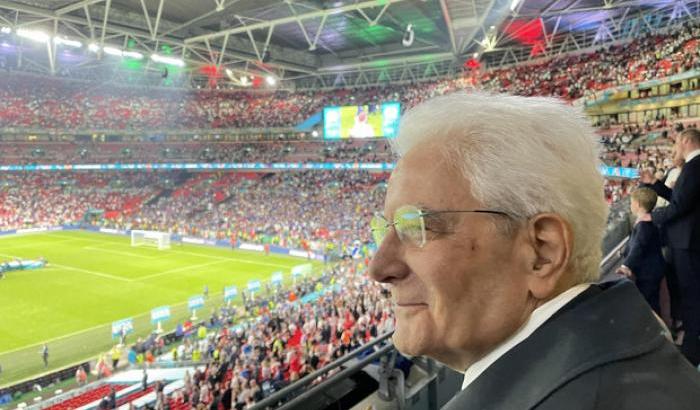 Sergio Mattarella a Wembley in occasione della finale di Euro 2020 tra Italia e Inghilterra