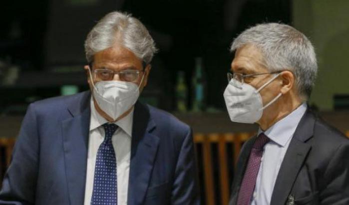 Gentiloni e il ministro Franco