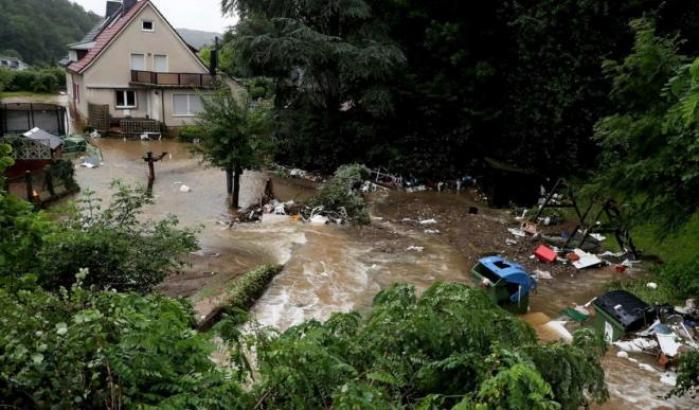 La zona colpita dalle piogge in Germania