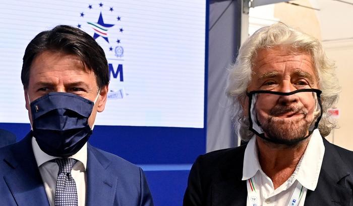 Nel nuovo sondaggio politico gli effetti del litigio Conte-Grillo: crolla ancora il M5s