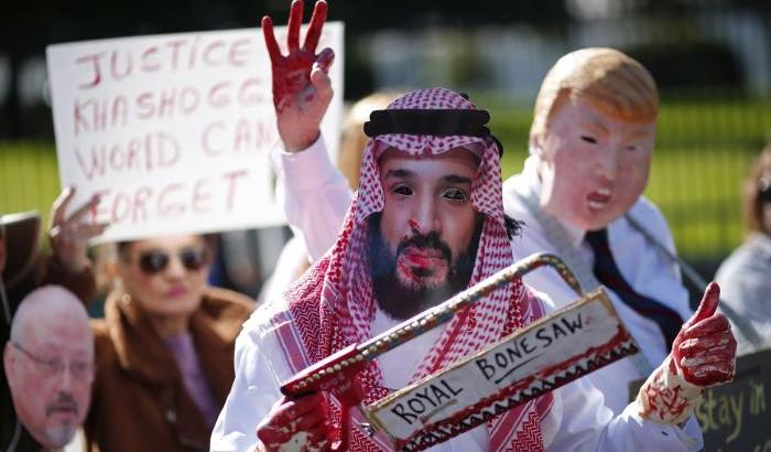 Manifestazione di protesta per l'uccisione di Jamal Khashoggi