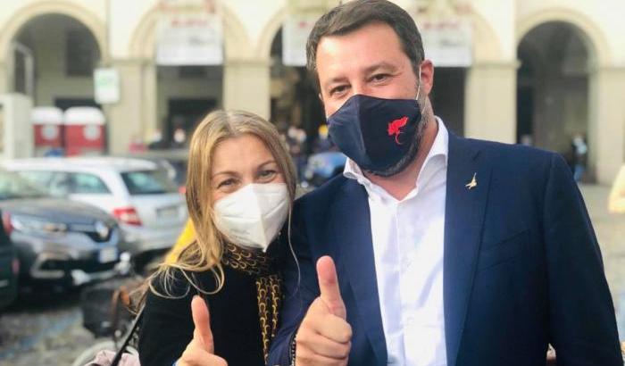 Paola Garlaschelli con Salvini