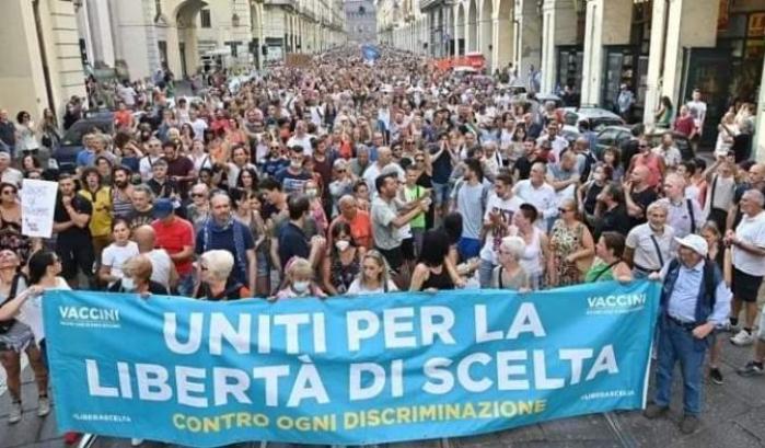 Manifestazione No vax a Pescara