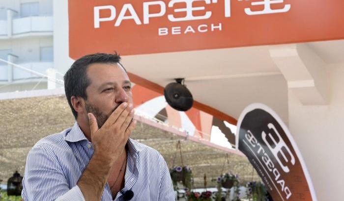 Matteo Salvini al Papeete di Milano Marittima