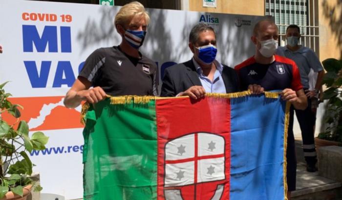 Genoa e Sampdoria testimonial della campagna vaccini della Liguria