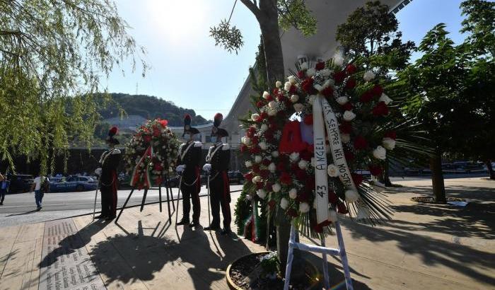 Celebrazioni per ricordare il crollo del ponte Morandi