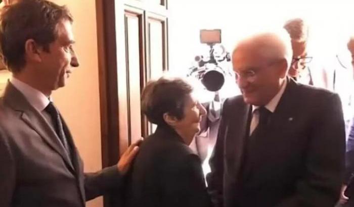 Titti Palesu in un incontro con Sergio Mattarella