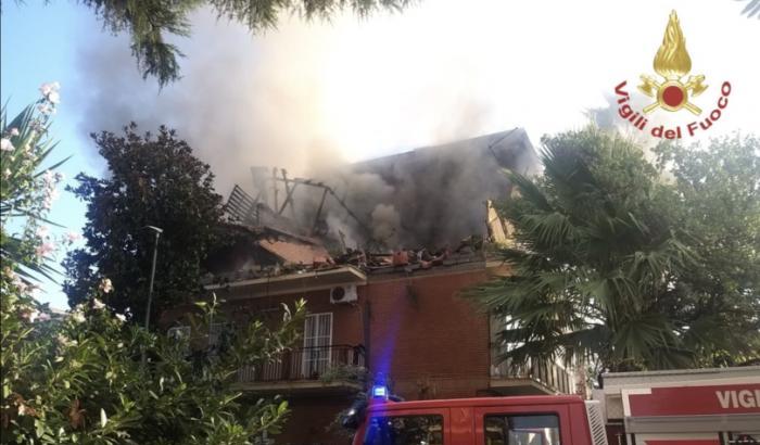 Palazzina crollata a Roma dopo una fuga di gas