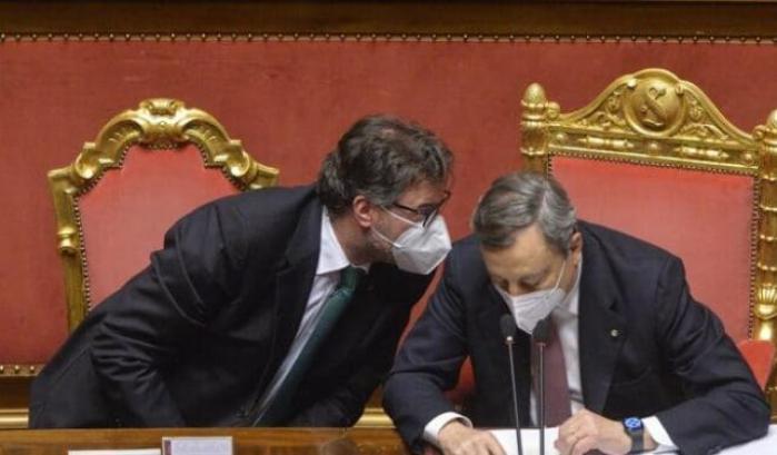 Giancarlo Giorgetti e Mario Draghi