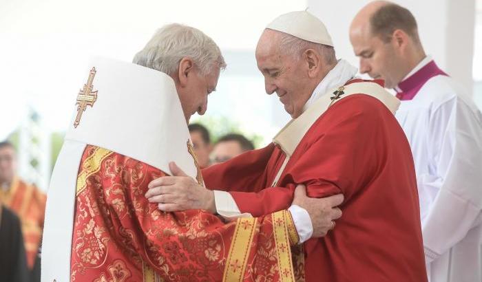 L'arcivescovo Jan Babjak e Papa Francesco