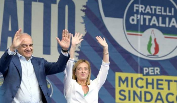 Michetti e Giorgia Meloni