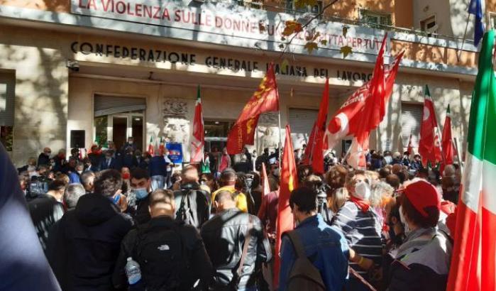 Presidio antifascista alla Cgil nazionale