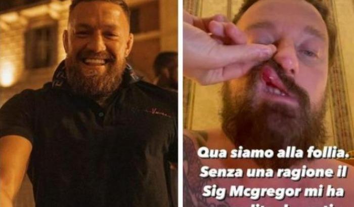 Il pugile McGregor aggredisce con un pugno Francesco Facchinetti: "E' pericoloso, va fermato"