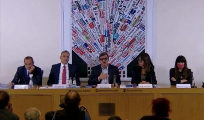 Calenda alla conferenza stampa di Azione