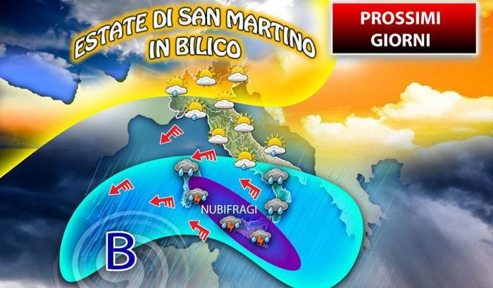 Previsioni meteo fino all'11 Novembre