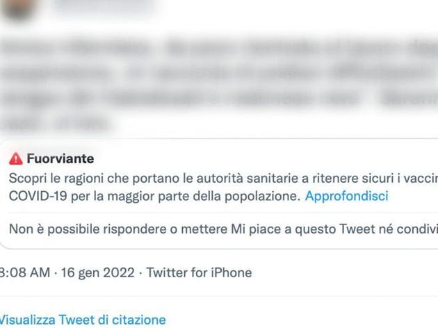 Twitter abilita l'etichetta 'fuorviante' per quei tweet che diffondono fake news e bufale sul Covid