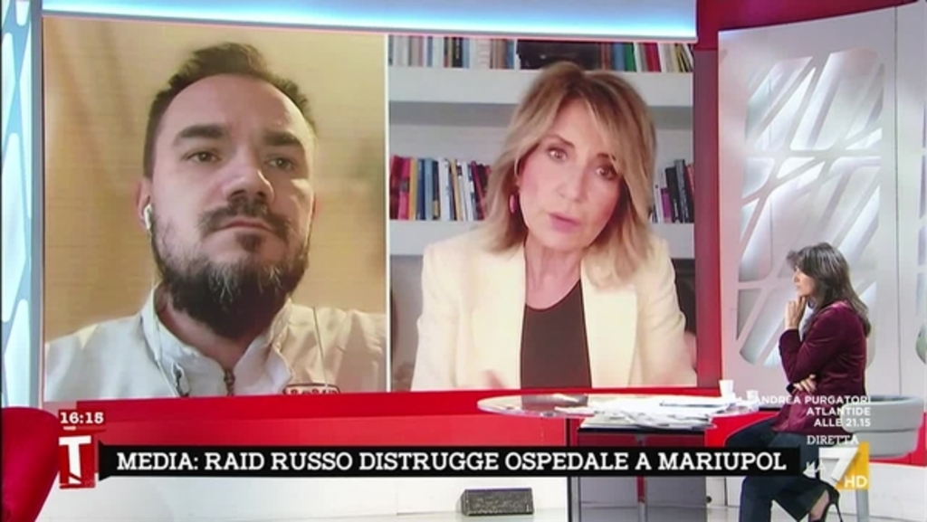 Tiziana Ferrario a Tagadà: “Corridoi umanitari bloccati? I russi hanno interesse a svuotare la città…”