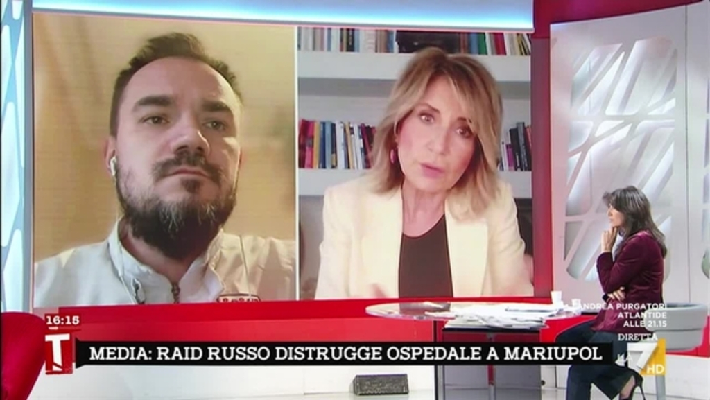 Tiziana Ferrario a Tagadà: “Corridoi umanitari bloccati? I russi hanno interesse a svuotare la città…”